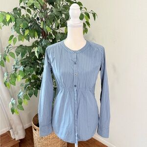 Patagonia | Blue White Striped Button Down Tunic Top |Size 4